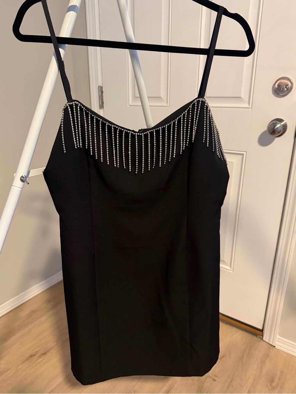 Cloud Ten black rhinestone fitted dress size large women’s